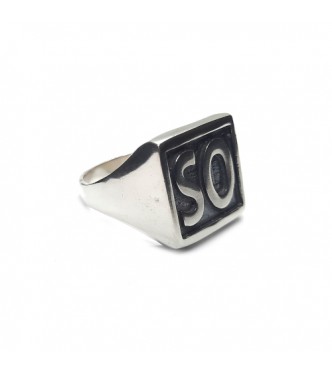 R002263 Sterling Silver Men's Signet Ring SO Hallmarked Solid 925 Handmade Comfort Fit